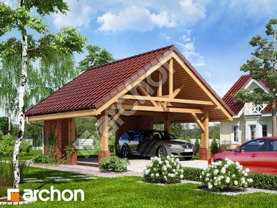 Проект дома ARCHON+ Гаражный навес (Н1)
