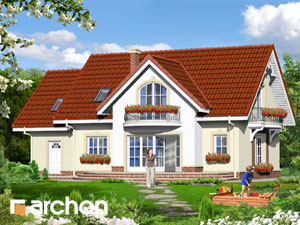 Проект дома ARCHON+ Дом в цинниях 2